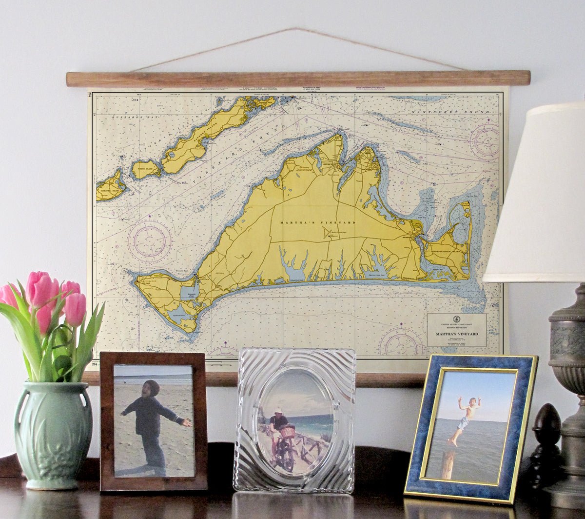 Martha's VIneyard, MA Nautical Chart Fabric Scroll - Maritime Tribes USAScroll