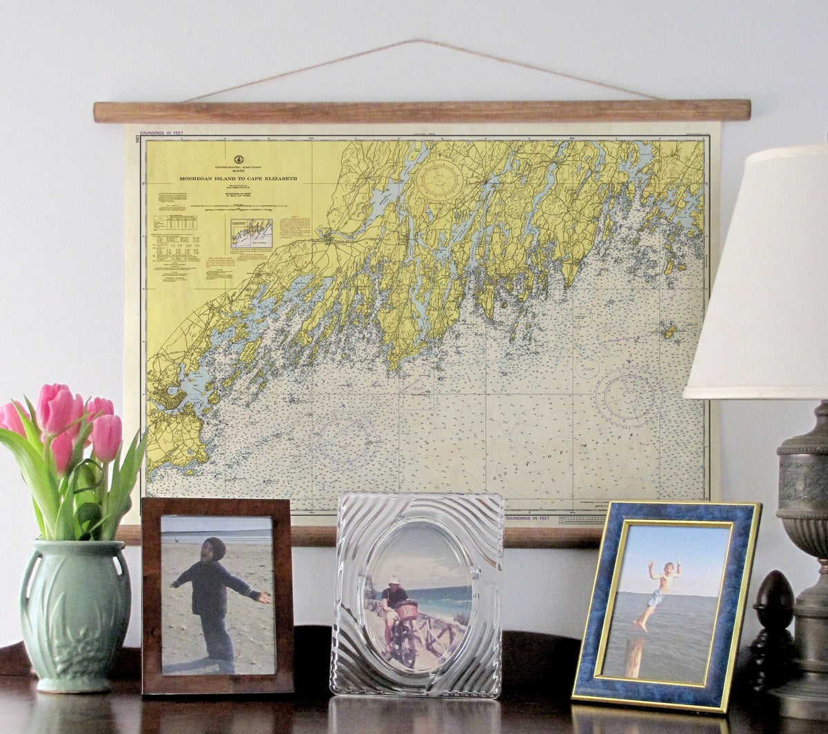 Monhegan Island to Cape Elizabeth, ME Nautical Chart Scroll - Maritime Tribes USAScroll
