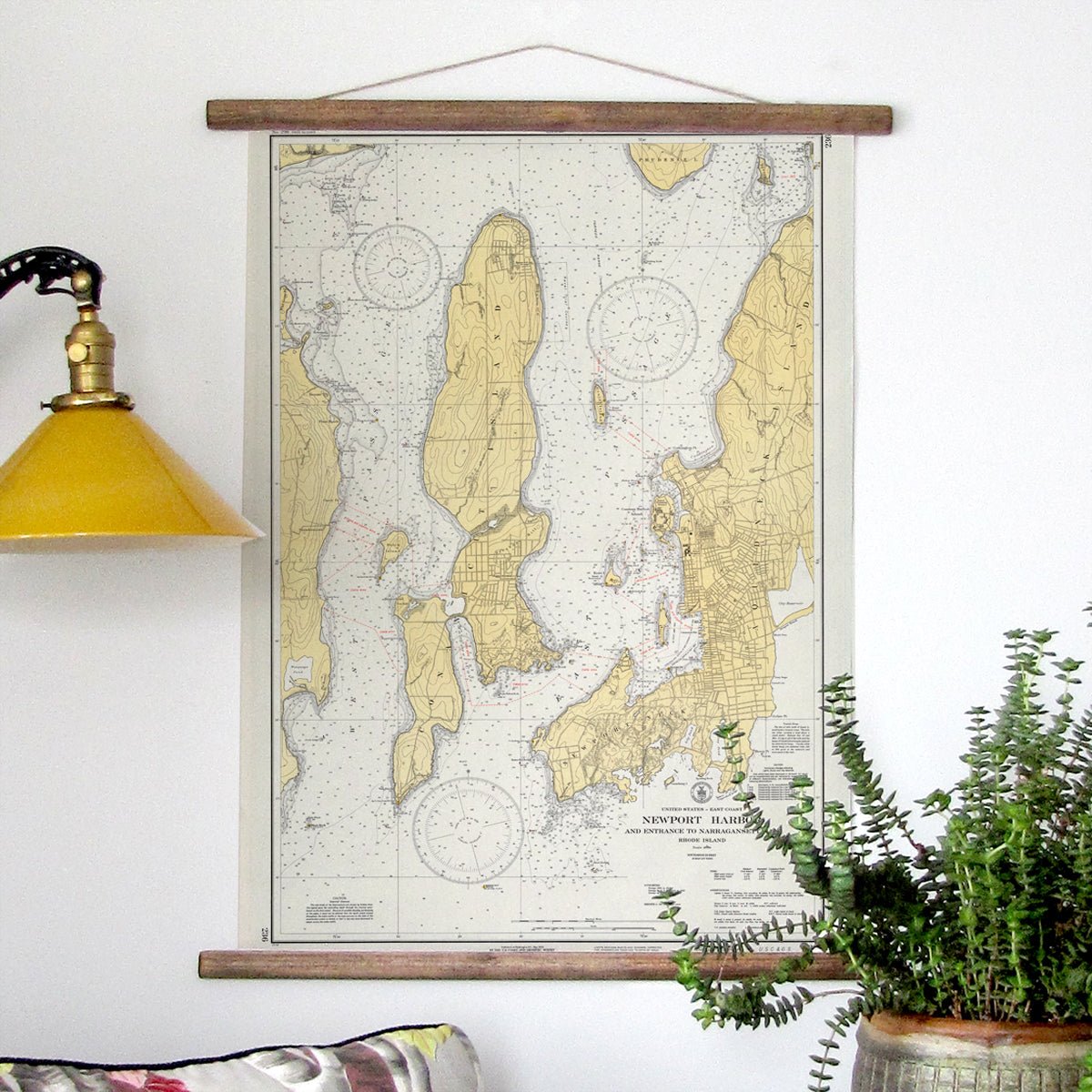 Newport, RI Harbor Chart Scroll - Maritime Tribes USAScroll