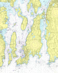 Newport, RI / Narragansett Bay - Chart Shower Curtain - Maritime Tribes USAShower Curtain