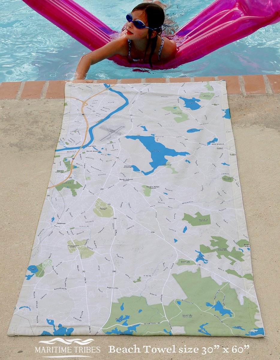North Andover MA Hometown Map - Maritime Tribes USATowel