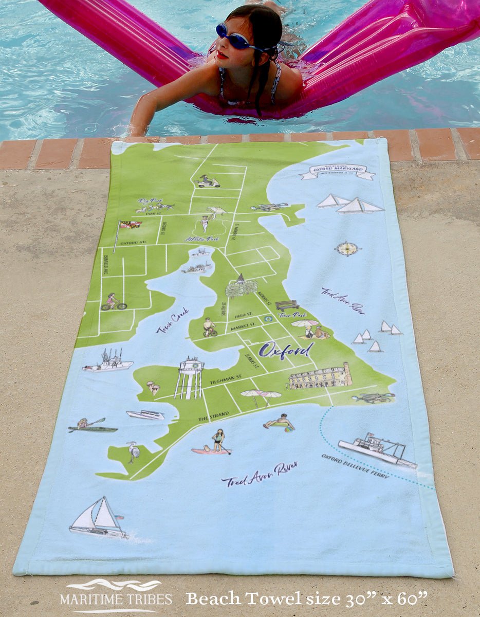 Oxford MD Illustrated Quick Dry Towel - Maritime Tribes USATowel
