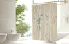 New London Sea Glass Map Shower Curtain