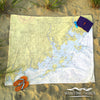 Rowayton - Norwalk Islands, CT Nautical Chart Blanket - Maritime Tribes USABlanket