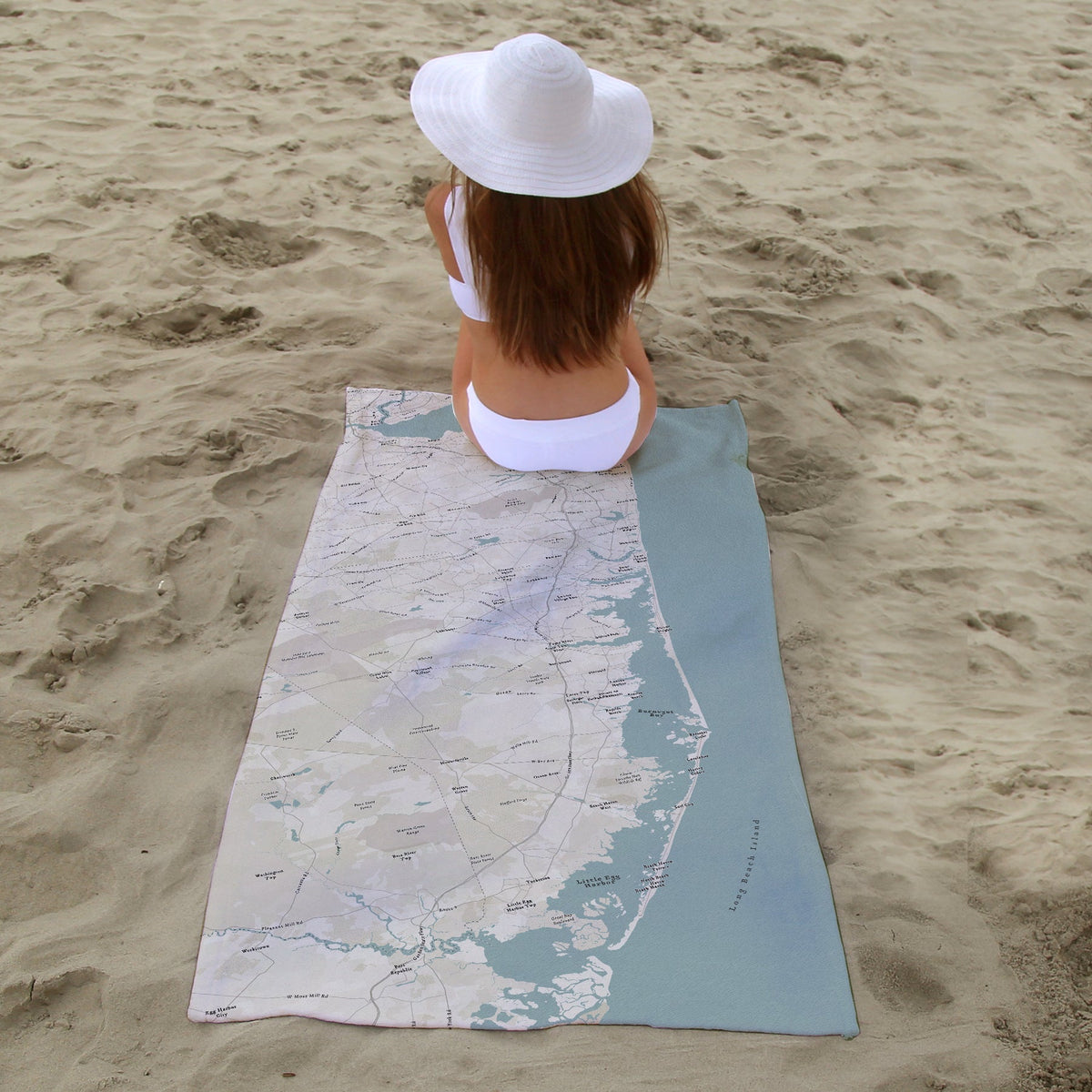 Sandy Hook To Beach Haven NJ Sea Glass Quick Dry Towel - Maritime Tribes USATowel