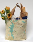 Lake Sunapee & Plesant Lake Modern Wave Tote