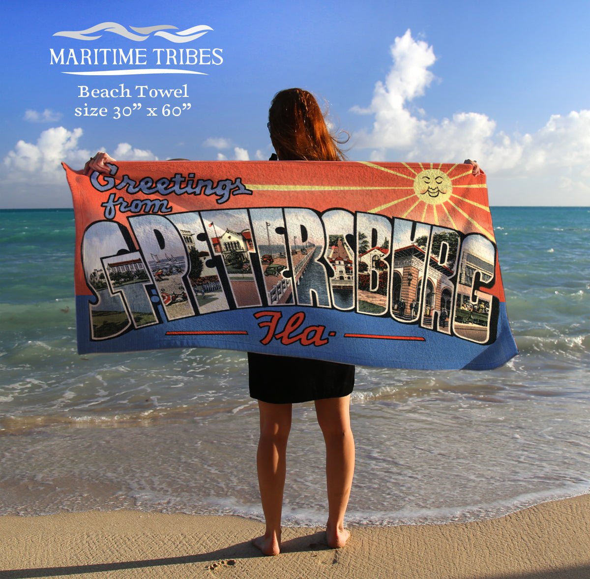 St Petersburg Large Letter Postcard Quick Dry Towel - Maritime Tribes USATowel
