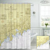 Stamford / Norwalk Nautical Chart Shower Curtain - Maritime Tribes USAShower Curtain