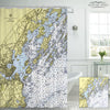 Chebeague Island, ME Nautical Chart Shower Curtain
