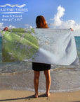 Biddeford Pool, Maine Topo Map Quick Dry Towel