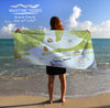 Pensacola Illustrated Map Quick Dry Towel