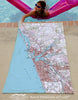 Venice, FL Topo Map Quick Dry Towel - Maritime Tribes USATowel