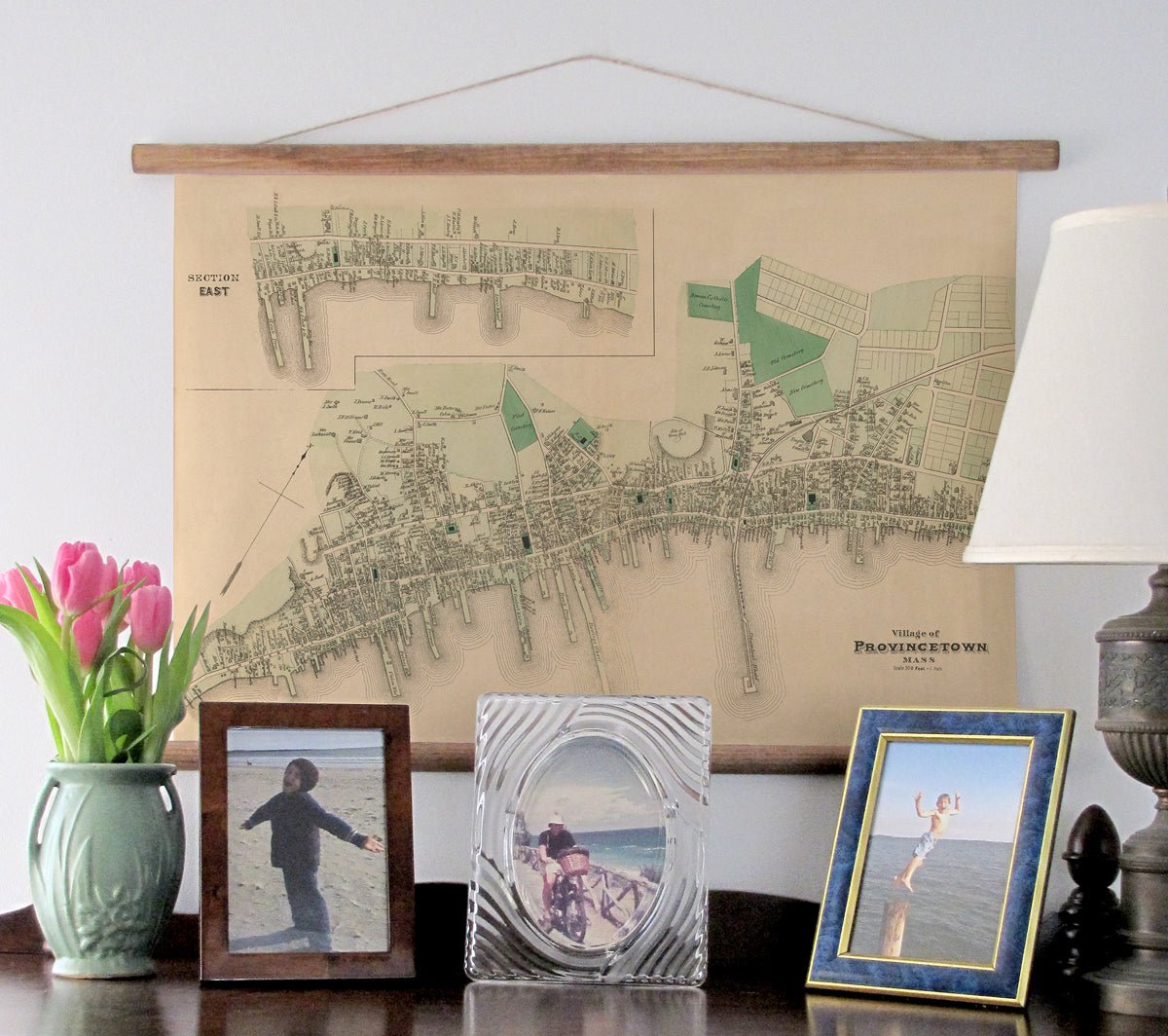 Village of Provincetown MA Antique Plan Scroll - Maritime Tribes USAScroll