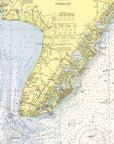 Cape May, NJ County Nautical Chart Shower Curtain