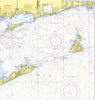 Block Island Sound Nautical Chart Shower Curtain
