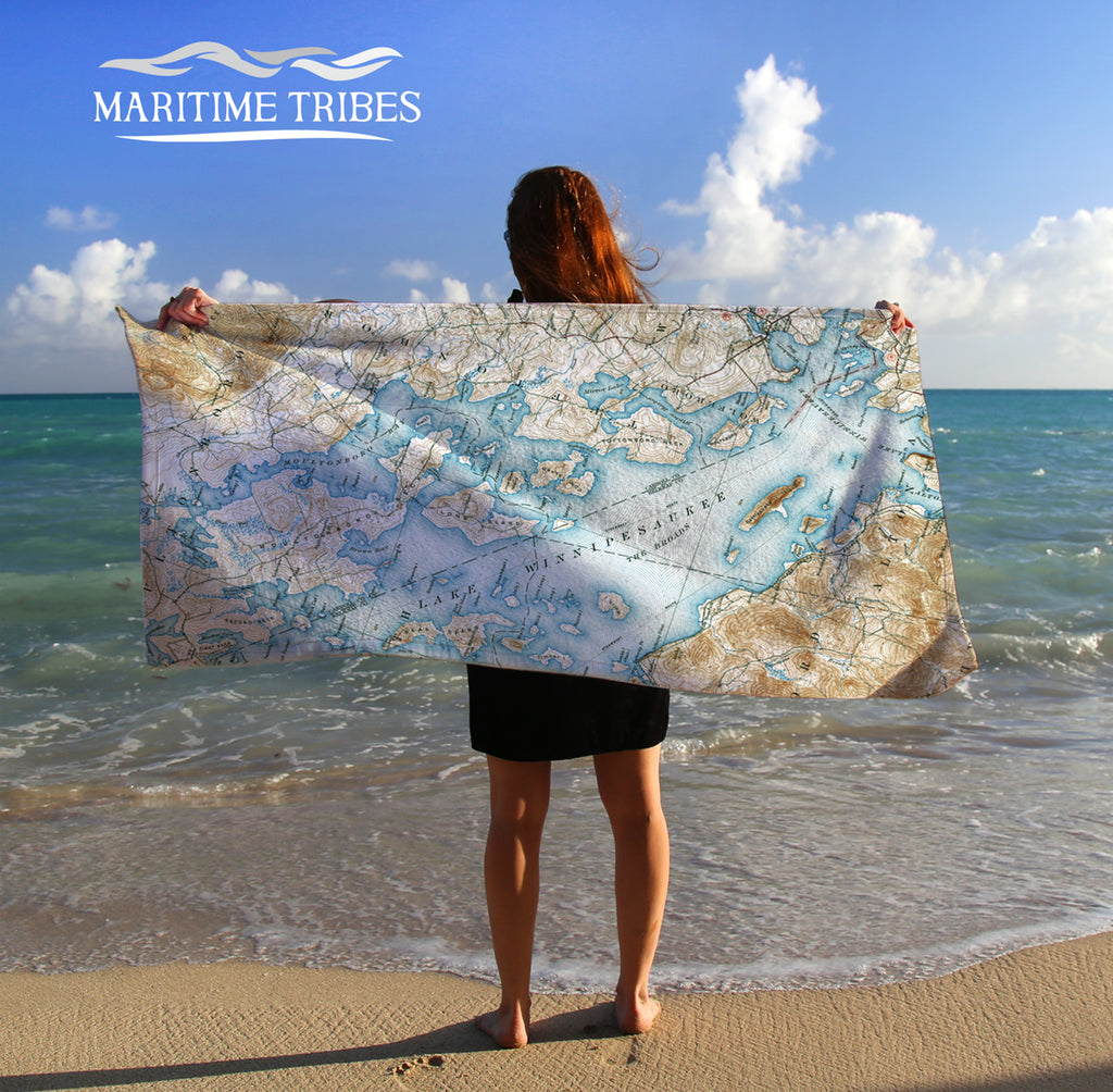 Lake Winnipesaukee, NH  Vintage Topo Map