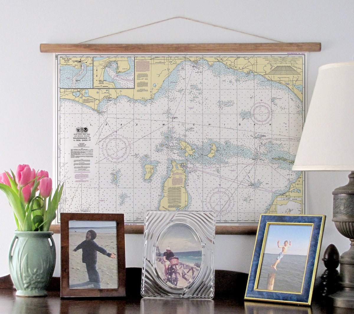 Waugoshance Pt to Seul Choix Pt Nautical Chart Scroll - Maritime Tribes USAScroll