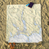 Westport MA Nautical Chart Blanket - Maritime Tribes USABlanket