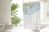 Apalachicola, FL - Nautical Chart Shower Curtain
